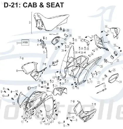 Aeon Cobra 320 Sitzscharnier ATV 320ccm 4Takt K77200-203-000 Quad UTV Ersatzteil Service Inpektion Direktimport Letzte Chance