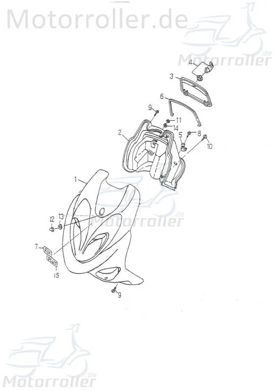 Adly Fox Plus 50 FP-50 Handschuhfach 50ccm 2Takt 81131-116-000 Gepäckfach vorn unlackiert Handschuhfachkasten Scooter Ersatzteil Geprüft