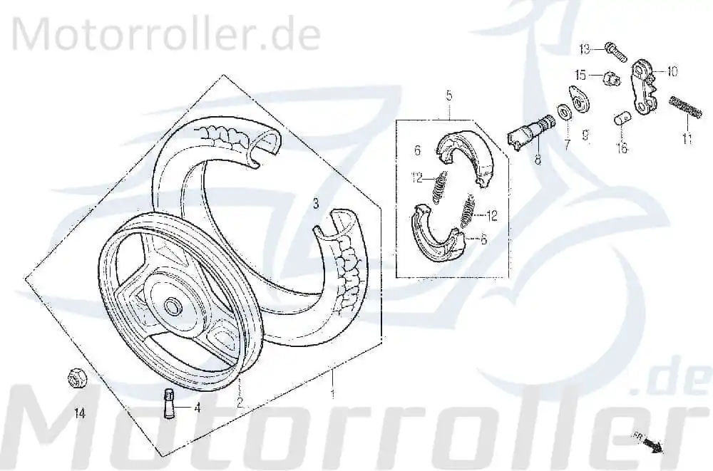 Begrenztes Angebot Felge hinten DAE-42650-SE6-9800