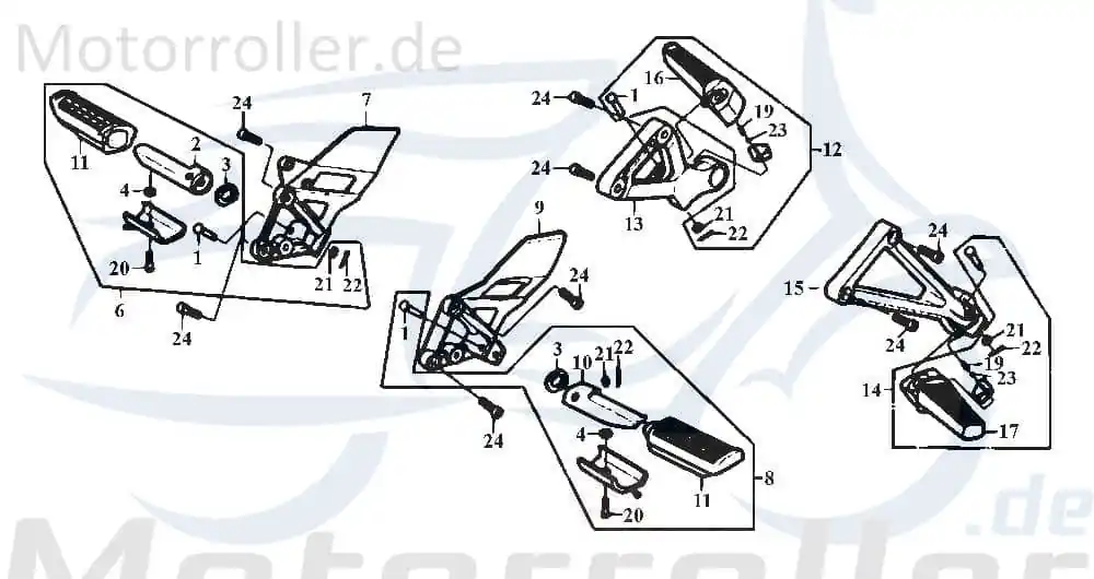 Top-Angebot Halter Soziusraste rechts DAE-50710-BA4-0000