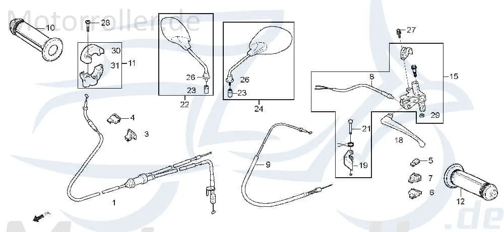 Handbremshebel links GJ.SJ DAE-53178-SE5-5100-EU Bestseller