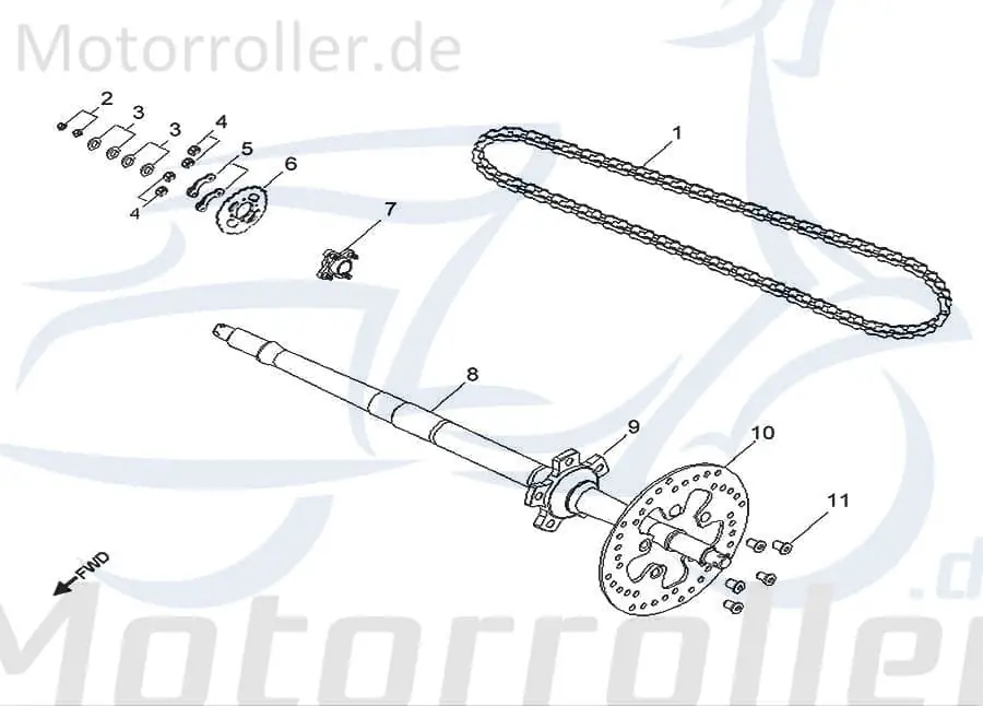 AEON Kette O-Ring 520VX2 86 Glieder Steuerkette 346ccm 4Takt Antriebskette Nockenwellenkette 350ccm-4Takt Quad ATV Cobra 400 (Vergaser) Top-Seller