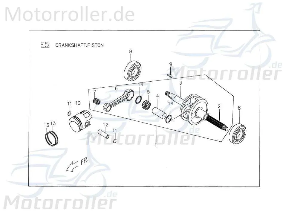 Versand Am Gleichen Tag PGO Pleuel T-Rex 110 Kolbenstange Pleulstange 110ccm 2Takt Kurbelwellenstange PGO 110ccm-2Takt Scooter Ersatzteil Service Inpektion