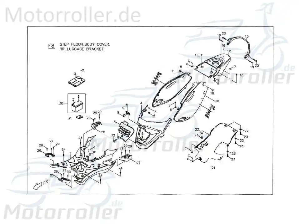 PGO Trittbrett schwarz PMX 110 Trittplatte Tritt-Brett P2624000650 Fußplatte Fußbrett Bodenbrett Fußraumboden Fuß-Brett Boden-Brett Sofort Bestellen