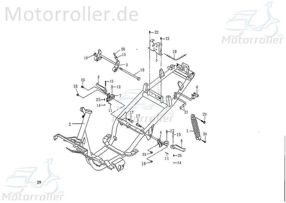 SMC Extra 50 Off Road Fußrastenhalter 50ccm 2Takt 53422-PAF-00 rechts Fußrastenhalterung Fußablagehalter Fußtritthalter Fuß-Tritthalter Solange Der Vorrat Reicht