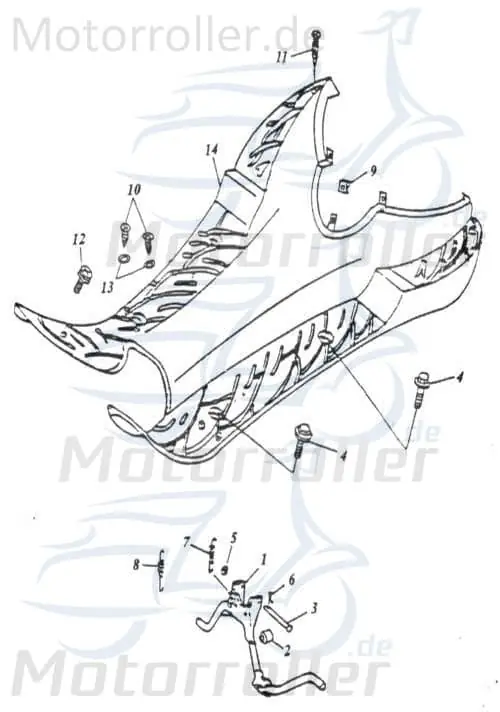 Direktkauf Adly Trittbrett Super Sonic 50 Trittplatte Roller 50ccm 2Takt Tritt-Brett Fußplatte Fußbrett Bodenbrett Fußraumboden Fuß-Brett Scooter