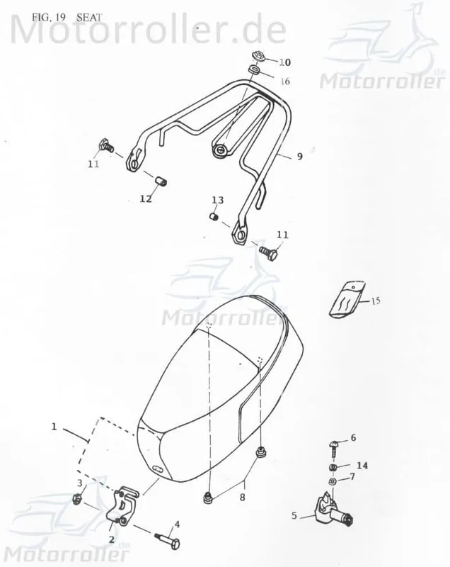 Adly Bolzen Scharnier Scoody 50 2 Stehbolzen 50ccm 2Takt Gewindebolzen Zapfen Gewindestift Arretierbolzen Stiftschraube Gewinde-Stift Schneller Versand