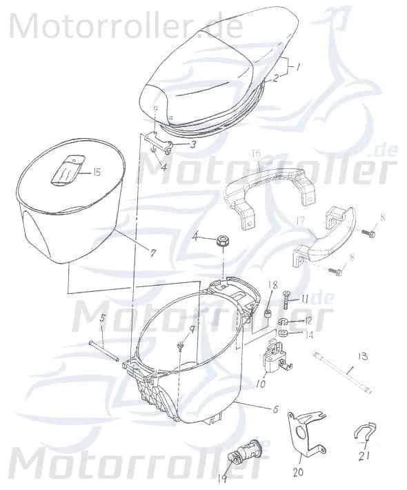 Adly Helmfach (liegende Batterie) JET 50 Stauraum 50ccm 2Takt Staufach Handschuhfach Gepäckraum Gepäckfach Helmraum 50ccm-2Takt Scooter Jetzt Kaufen