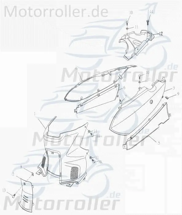 Adly Panther 50 Sitzbankverkleidung 50ccm 2Takt 83400-159-000 Sitzverkleidung Mittelverkleidung Sitz-Verkleidung Sitzbank-Verkleidung Finale Aktion
