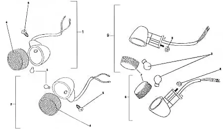 Blinker links Qingqi QM125T-10AB Blinklicht Scooter FIG23A-11 Signalleuchte Blinkleuchte Fahrtrichtungsanzeiger Blinkleuchten Winker Neuheit