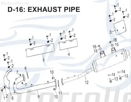 AEON Dichtung Auspuffkrümmer COBRA 350 Quad ATV 350ccm 4Takt Dichtung-Auspuff Dichtung-Auspuffkrümmer Winkeldichtung Krümmerdichting Sonderangebot