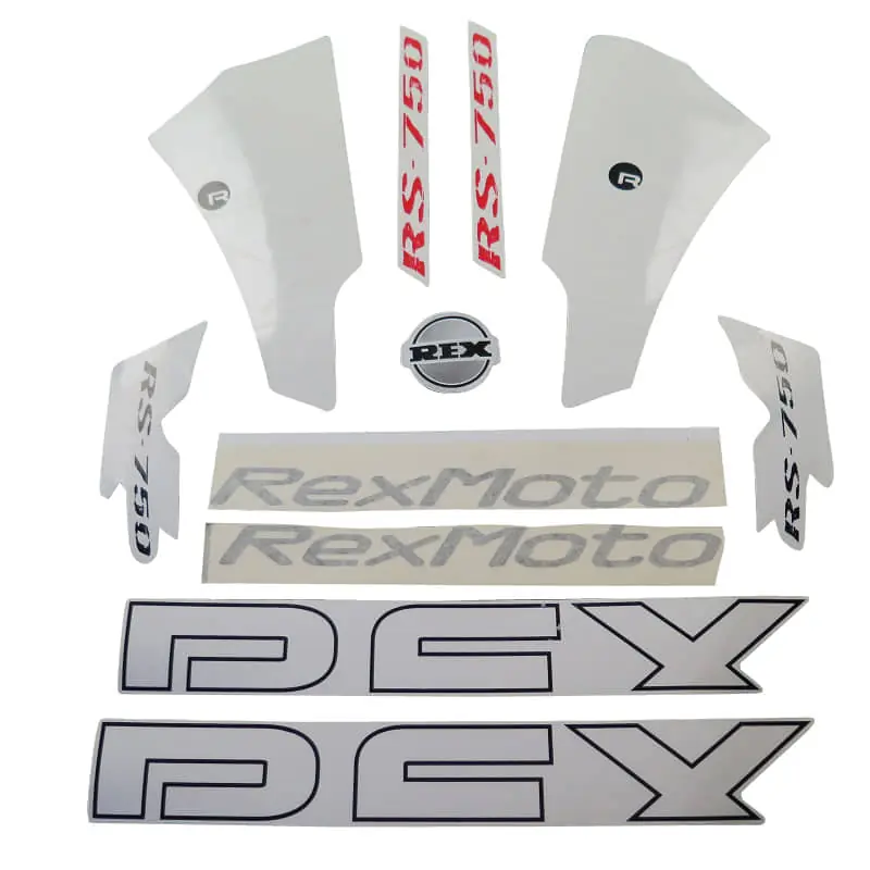 Expressversand Rex RS750 Dekorsatz Aufkleber Sticker 50ccm 4Takt 700935 Aufkleber-Set Deko-Set Aufklebersatz Dekoraufkleber Kit Scooter Jonway