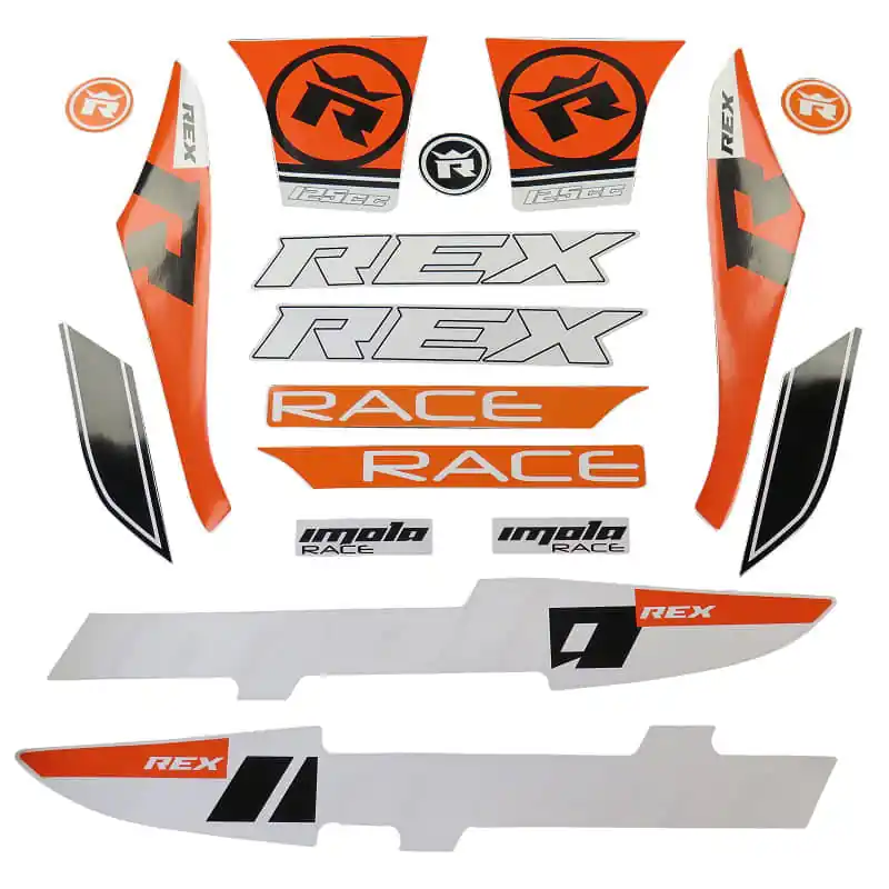Geprüft Rex Imola 125 Dekorsatz Aufkleber Roller 125ccm 4Takt 706314 Sticker Aufkleber-Set Deko-Set Aufklebersatz Dekoraufkleber Kit Scooter