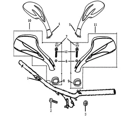 Bundschraube M8x30mm Rex RS460 Maschinenschraube 50ccm 4Takt Flanschschraube Flansch-Schraube Maschinen-Schraube Bund-Schraube Scooter Highlight