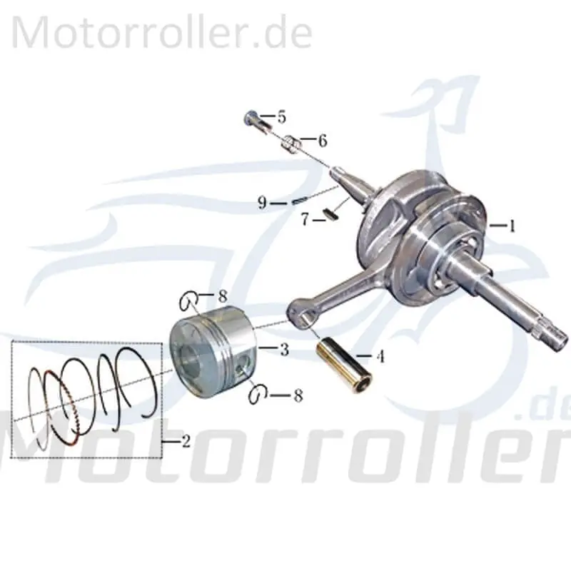 Kreidler Martinique 125 Kolbenbolzen 125ccm 4Takt 704820 Piston-Pins Kolben-Bolzen Pleuelbolzen Pleuel-Bolzen Pistonpin Pistonpins Aktuell
