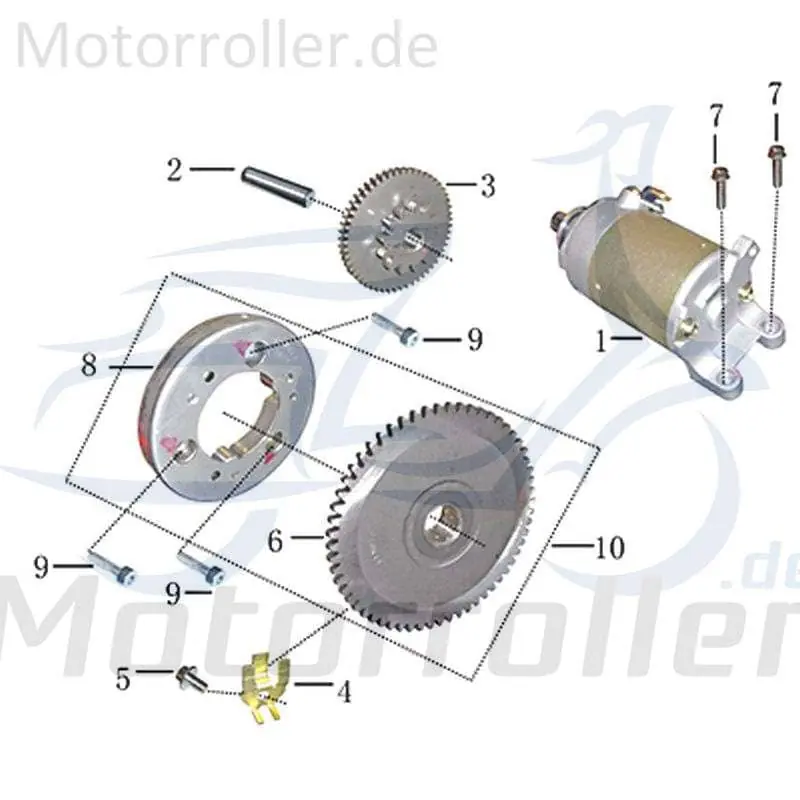 Markenprodukt Kreidler Martinique 125 Anlasser 125ccm 4Takt 31180701 Starter Anlasser-Motor Elektrostarter E-Starter Anlassermotor Elektro-Starter