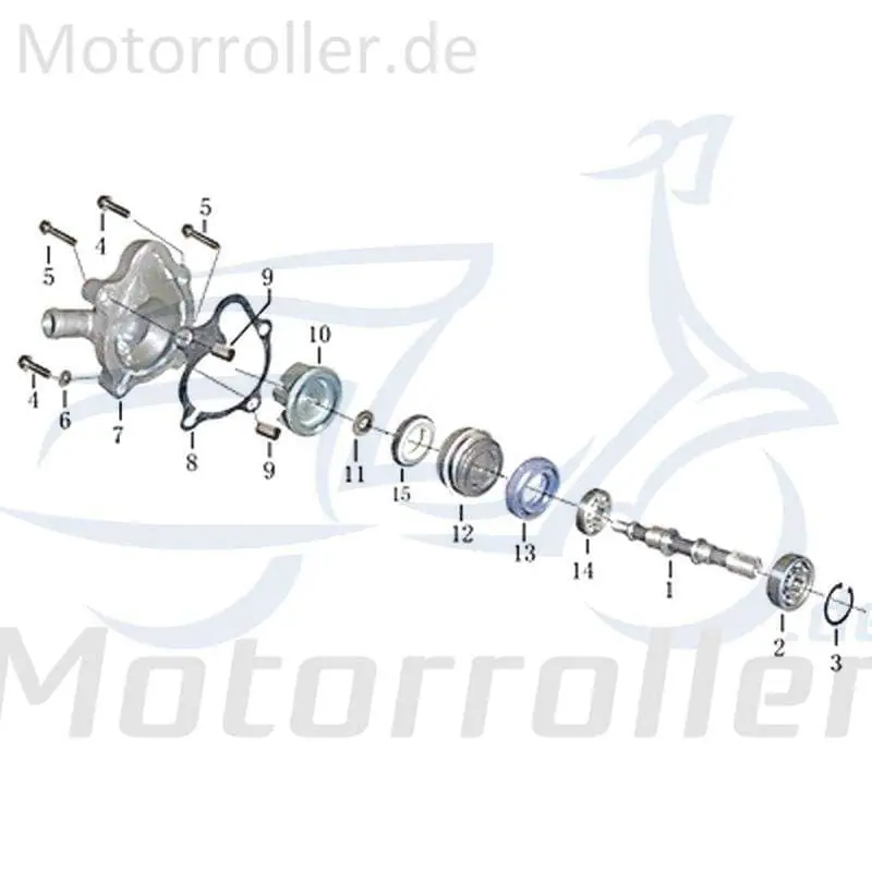 Angebot Kreidler Martinique 125 Antriebswelle Wasserpumpe 704880 Achse Welle Antriebsbolzen