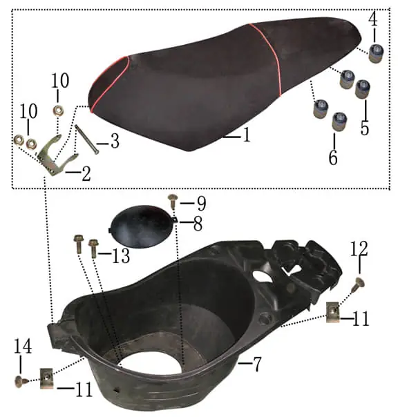 Zertifiziert Helmfach Staufach Gepaeckraum 705355