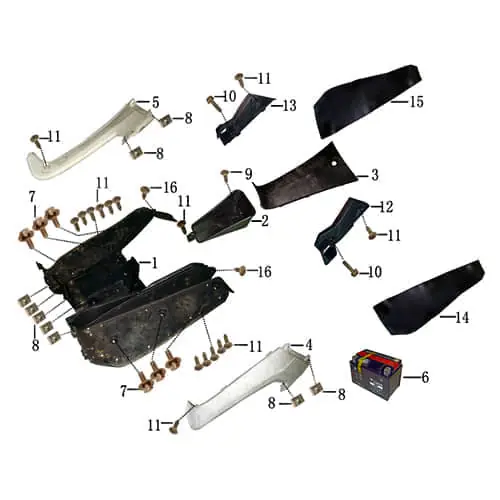 Verkleidung links Kappe Abdeckhaube 1010923-1 Neue Kollektion