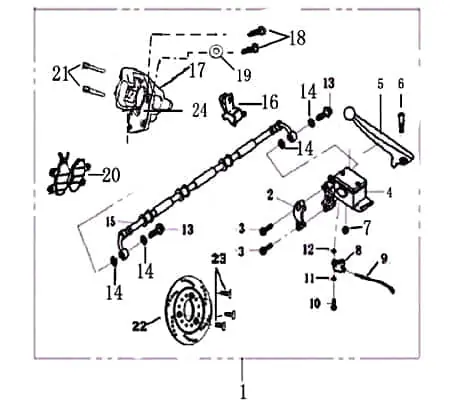 Must-Have Rex Monaco 125 Bremsschlauch Bremsleitung Hydraulikschlauch 125ccm 4Takt 705429 Hydraulik-Schlauch Hochdruckleitung Hydraulikleitung