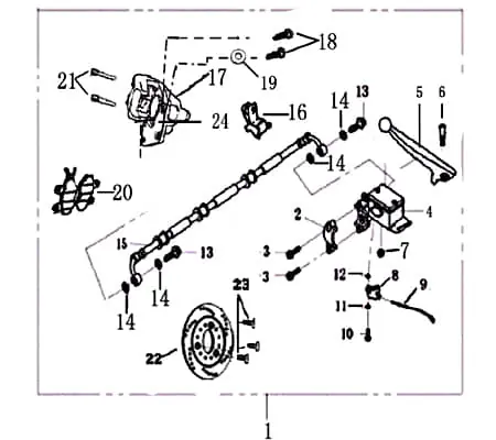 Bremsschlauch Jonway Monaco 125 Race Urban Roller 2100906-4 Hydraulikschlauch Hydraulik-Schlauch Hochdruckleitung Hydraulikleitung Zertifiziert