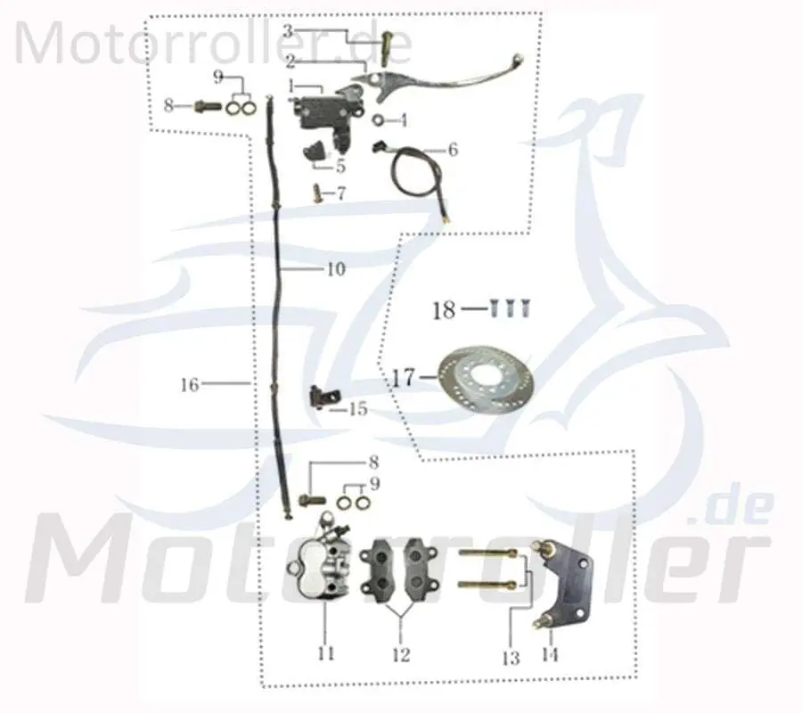 Preisknaller Jonway Galactica 2.0 Electro Bremsscheibe 50ccm elektro 2091007-1 Scheibenbremse Vorderbremse Scheiben-Bremse Bremsplatte Brems-Scheibe