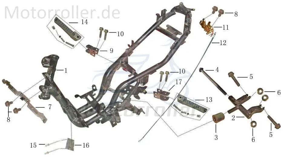 Sofort Bestellen Kreidler MONACO 50 Race Urban Rahmen 50ccm 4Takt 706072 Gestell Metallrahmen Fahrgestell Rahmenteil Grundgerüst Fahrzeugrahmen Scooter