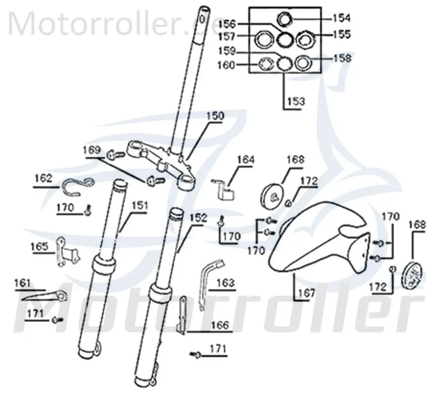 Jetzt Bestellen Kreidler Florett 2.0 50 City Gabelbrücke 50ccm 2Takt 53200-F22-9000 Gabeljoch Telegabel Gabel-Brücke Vorderrad-Gabel Vorderradgabel