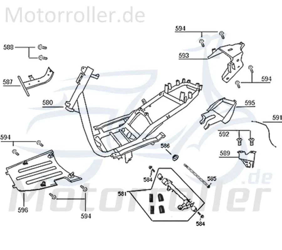 Kreidler Florett 2.0 50 City Abdeckung 50ccm 2Takt 50613-F22-9000 unten schwarz Kappe Deckel Schutz Verkleidung Platte Cover Blende Preisknaller