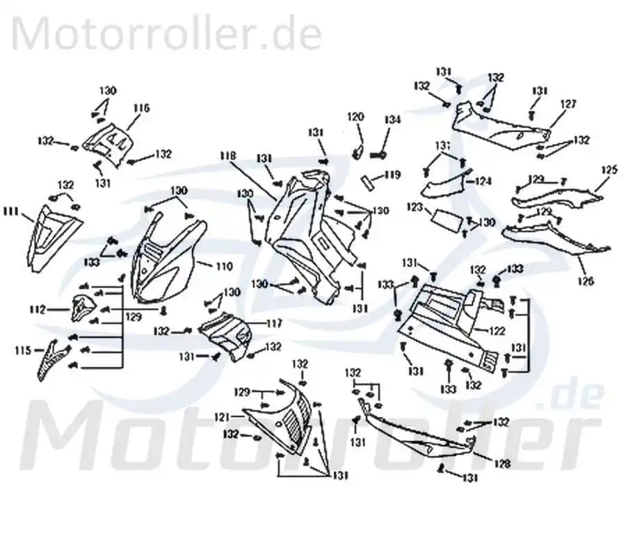 ZNEN Florett 2.0 50 City Ziergitter 50ccm 2Takt 64311-F22-9000 Minarelli liegend Scooter Florett 2.1 RS 50 Ersatzteil Service Jetzt Kaufen
