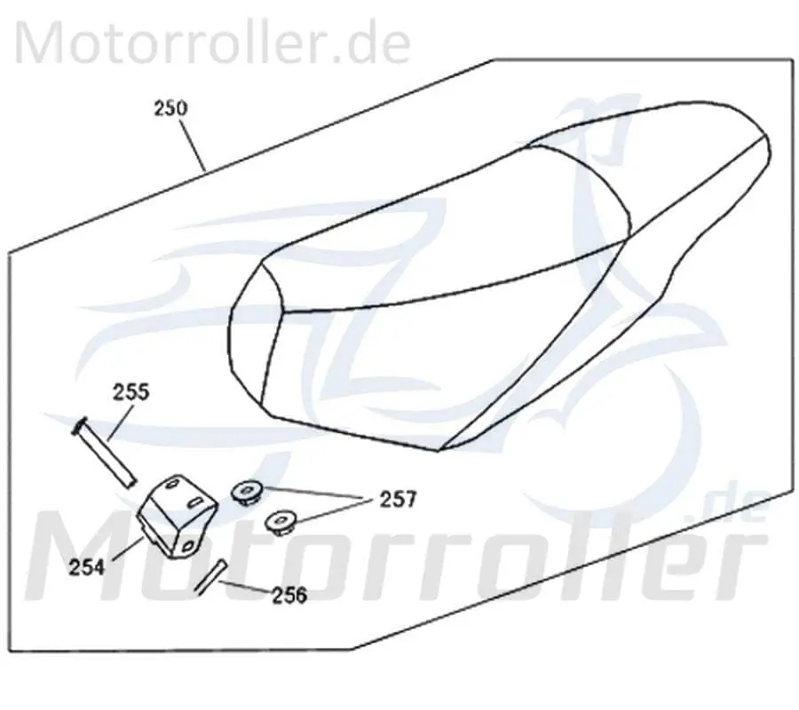 ZNEN Bolzen Sitzbankschanier ZNEN Zapfen 77202-F22-9000 Stehbolzen Gewindebolzen Gewindestift Arretierbolzen Stiftschraube 50ccm-2Takt Neu