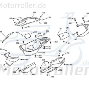 Kreidler Florett 2.0 2.1 RS City Deckel Helmfach Staufach 740992 Wartungsdeckel Inspektionsdeckel Scooter Begrenztes Angebot