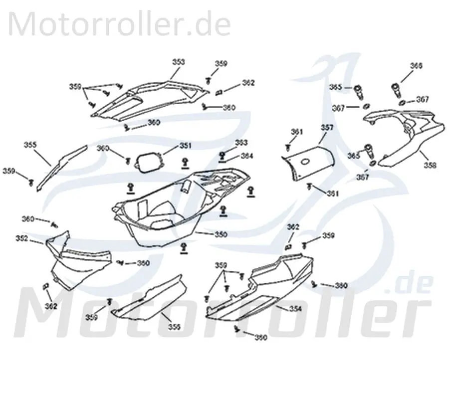 Kreidler Florett 2.0 50 City Heckverkleidung Mitte grau metallic 740997 Heckabdeckung Heckspoiler Schnäppchen