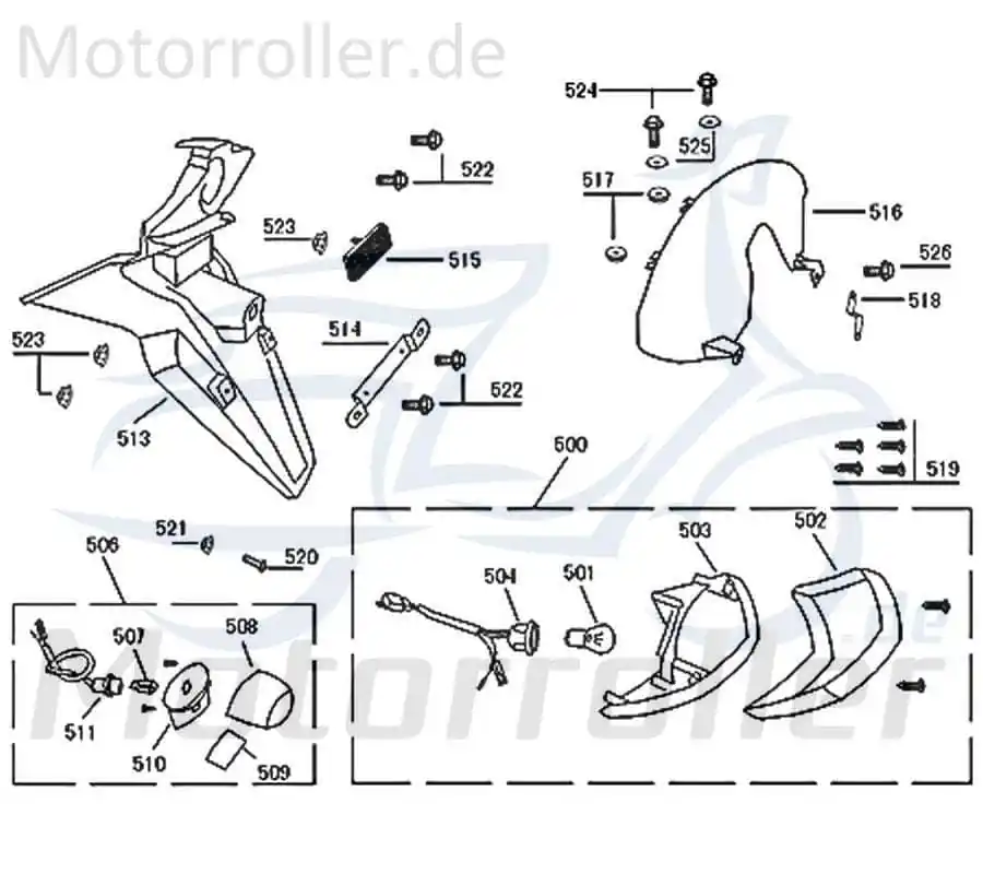 Bundschraube M6x16mm Jonway Florett 2.0 50 City Roller 741014 Maschinenschraube Flanschschraube Flansch-Schraube Maschinen-Schraube Schneller Versand