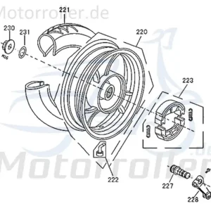 Bundmutter M16 Jonway Florett 2.0 50 City Scooter 741007 Sechskantmutter Flanschmutter Sechskant-Mutter Flansch-Mutter Maschinenmutter Heißes Angebot