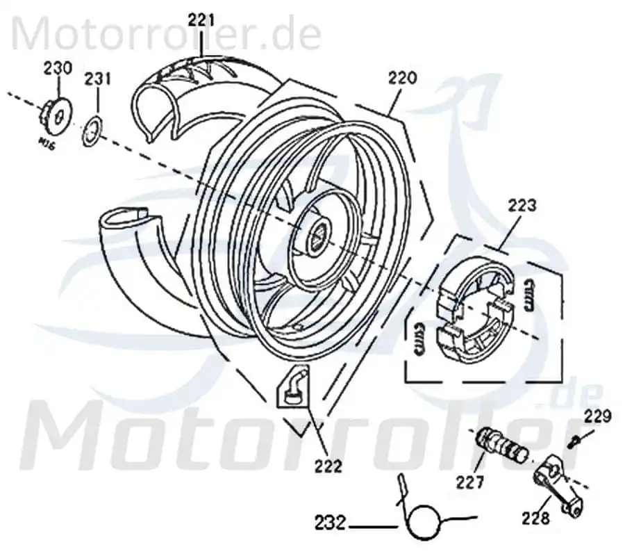 Billig Jonway Florett 2.0 50 City Bremsnocken 50ccm 2Takt 741048 Zapfen Arretierbolzen Bremsbolzen Bremsstift Bremsbelagwiderlager Brems-Stift