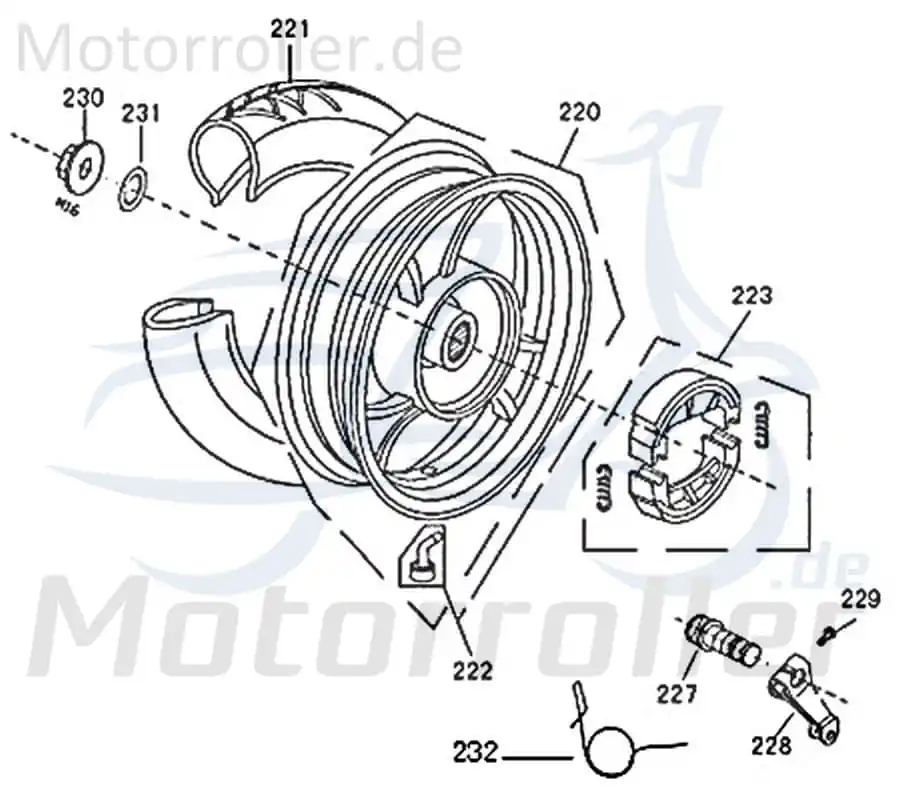 ZNEN Florett 2.0 50 City Bremsnocken 50ccm 2Takt 43141-B08-9200 Zapfen Arretierbolzen Bremsbolzen Bremsstift Bremsbelagwiderlager Bestpreis