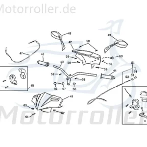 Versand Am Gleichen Tag Lenkerverkleidung orange/schwarz Kreidler Florett 2.0 2.1 RS Frontschürze 741064 Frontverkleidung Frontmaske Lenkerabdeckung