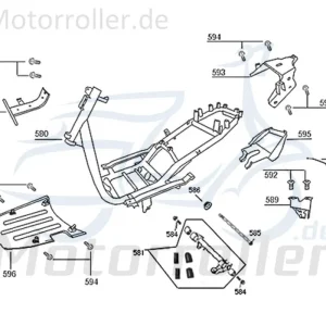 Kreidler Florett 2.0 2.1 RS 50 Rahmen 741057 Fahrgestell Rollerrahmen Fahrzeugrahmen Beliebt