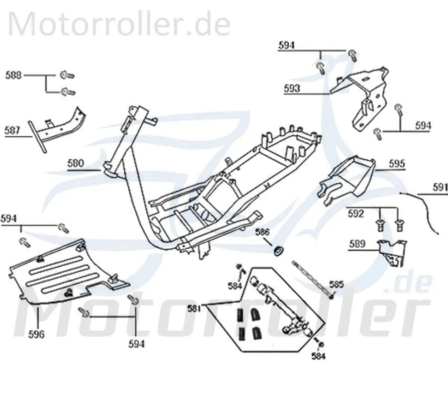 ZNEN Sechskantschraube ZNEN Halter Halterung 50356-B08-9200 Befestigung Flachkopfschraube Sechskant-Schraube Bundschraube 50ccm-2Takt Bestpreis