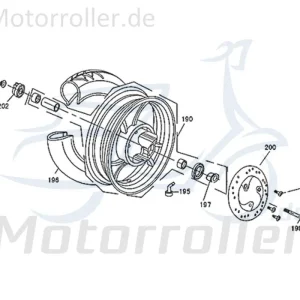 Kreidler Florett 2.0 2.1 RS 50 Vorderradfelge komplett 741052 Vorderrad Felge vorne Scooter Roller Original Ersatzteil Zertifiziert