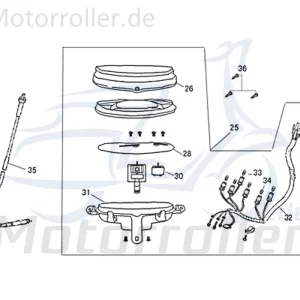 Zertifiziert Kabelbaum Tacho Kreidler Florett 2.0 2.1 RS 50 741046 Kabel Kabelstrag Stromkabel Tachometer Instrumente