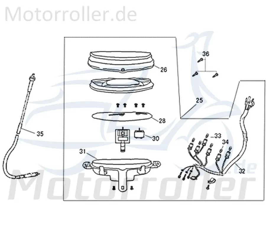 ZNEN Kabelbaum Tacho ZNEN Florett 2.0 50 City 37224-F22-9200 Stromverteiler Kabelbaumverteiler Kabelsatz Kabel-Baum 50ccm-2Takt Moped Beliebt