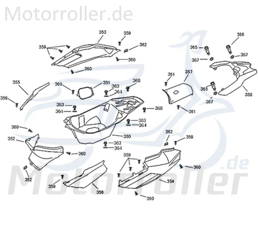 Rabatt Kreidler Florett 2.0 2.1 RS 50 Heckverkleidung mitte orange 741080 Heckabdeckung Heckspoiler Abdeckung Deckel Cover Blende hinten