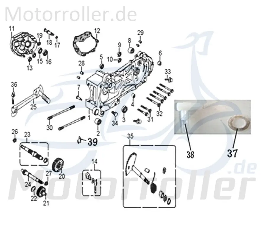Kreidler Florett 2.0 City 50 Motor 741088 2Takt 50ccm Komplettmotor Austauschmotor Ersatzmotor Original Ersatzteil Garantierte Lieferung