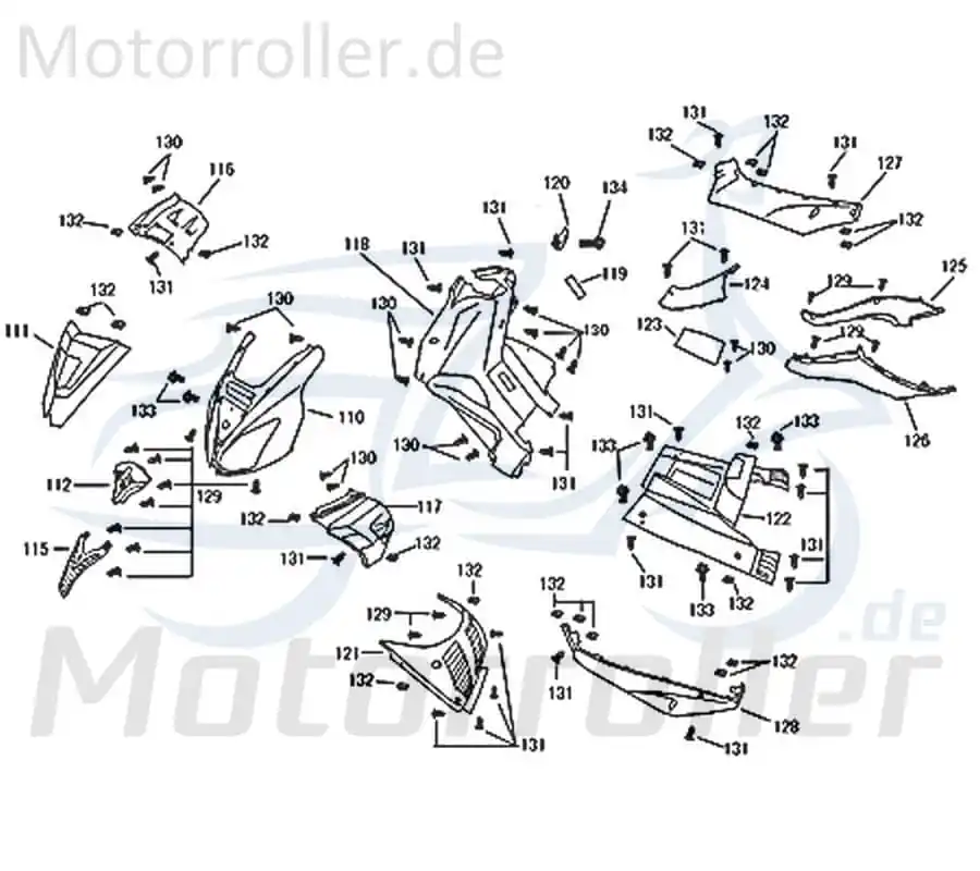 Nur Heute Kreidler Florett 2.0 2.1 RS City Tunnelverkleidung links weiß 741073 Innenverkleidung Verkleidungsleiste Scooter