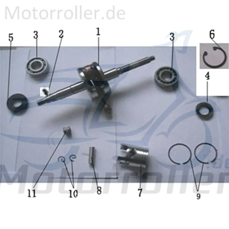 Top-Preis ZNEN Pleuel Nadellager 50ccm 2Takt 13200-EQ5B-9000 Kolbenstange Pleulstange Kurbelwellenstange 50ccm-2Takt Scooter Moped Service