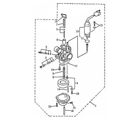Neuheit ZNEN Gasschieber mit Nadel Scooter 1610K-EQ5B-9009 Vergasermembran Vergaserschieber Vergaser-Membrane Vergasermembrane Moped