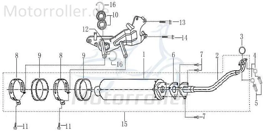 Sechskantschraube M8x70mm Rex RS450 Befestigung 50ccm 4Takt Halter Halterung Flachkopfschraube Sechskant-Schraube Bundschraube Scooter Sofort Bestellen