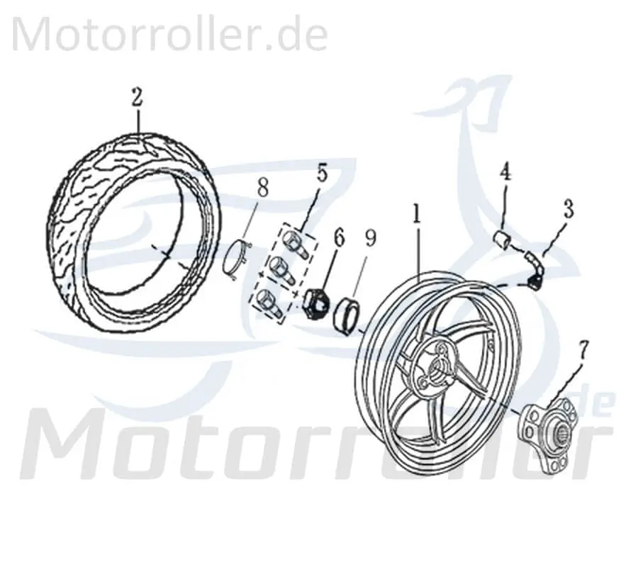 Sicherungsmutter M16 matt verchromt Rex Roller 125ccm 4Takt Sicherheitsmutter selbsthemmende Sicherungs-Mutter Stopmutter Stop-Mutter Preisreduziert
